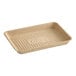 A rectangular molded fiber or pulp tray with raised edges and a textured bottom.