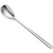 a silver spoon on a white background