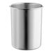 A silver container with a white background.