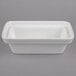 A white rectangular G.E.T. Enterprises Bugambilia bowl with a textured finish.