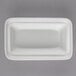 A white resin-coated rectangular china bowl with a textured finish.