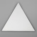 a white triangle on a gray background