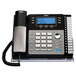 RCA 25424RE1 ViSYS 4 Line Black / Silver Corded Phone with Caller ID