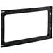 A black rectangular door gasket frame with screws.