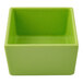 A green square G.E.T. Enterprises Bugambilia salad bowl with a textured finish.