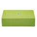 A lime green rectangular salad bowl with a textured finish.