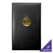 A black leather H. Risch, Inc. Oakmont menu cover with a logo.