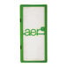 A close-up of a Holmes aer1 Allergen Remover HEPA air purifier filter with a green logo.