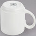 A Homer Laughlin Pristine Ameriwhite china mug with a handle.