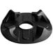 A black plastic round blender jar pad with a hole in the middle.