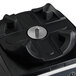a black plastic container with a metal screw