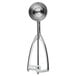 A Vollrath stainless steel ice cream scoop with a squeeze handle.