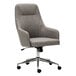 An Alera grey office chair with chrome base and wheels.