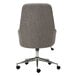 An Alera Captain Series high-back grey tweed office chair with wheels.