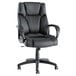 a black office chair with arms
