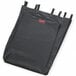 A black Rubbermaid linen hamper bag with straps.