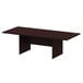 A dark brown rectangular Alera conference table with legs.