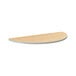 A HON natural maple laminate half round table top with a wooden edge.