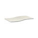 A white table top with a curved edge.