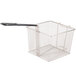 A Cecilware full size fryer basket with a black handle.
