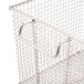 A Cecilware full size stainless steel fryer basket with front hook.