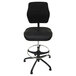 ShopSol 3010014 SSX Black Polyurethane Swivel Production Chair