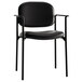 A black HON Scatter guest chair with metal legs and arms.