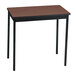 Barricks UT183030WA 30 inch x 18 inch Walnut / Black Utility Table