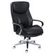 A black La-Z-Boy office chair with chrome wheels.