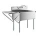 A Steelton stainless steel utility sink with a faucet.