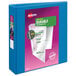 An Avery blue binder with a clear cover and label on the front.
