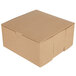 A Baker's Mark Kraft cupcake box with a lid.