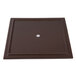 A brown square G.E.T. Enterprises Bugambilia tray with a white circle in the center.