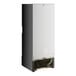 A black Beverage-Air Marketeer Series refrigerated merchandiser with an open glass door.