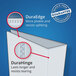 A white box of Avery Heavy-Duty Black Non-View Binder with One Touch EZD Rings featuring a blue and white duraedge stamp.