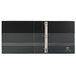 A black and grey Avery Heavy-Duty Non-View Binder with silver metal rings.