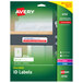 A package of white rectangular Avery ID labels.