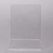A clear plastic Cal-Mil display stand on a white background.