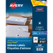 A stack of Avery Easy Peel white mailing address labels.