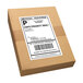 A cardboard box of Avery White Rectangle Shipping Labels with a label on it.