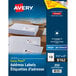 A stack of white Avery Easy Peel address labels.