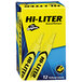 A box of Avery Hi-Liter fluorescent yellow highlighters.