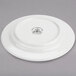 A Homer Laughlin Ameriwhite bright white china saucer with a logo on it.