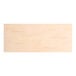 A rectangular solid wood table top with a bleached oak finish and a live edge design.