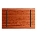 A Lancaster Table & Seating live edge wood table top with a rustic mahogany finish.