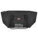 A black Sterno food carrier bag with a transparent pocket on the front.