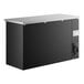A black rectangular Avantco back bar refrigerator with a silver top.
