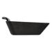 A black Lodge cast iron triangular server with handles.