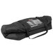 A black Sterno insulated food carrier with a strap.