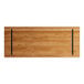 A Lancaster Table & Seating solid wood live edge table top with a honey maple finish.